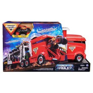 Monster Jam Official 2-in-1 Launch N’ Go Hauler Playset & Storage